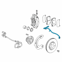 OEM 2017 Cadillac CT6 Brake Hose Diagram - 84235275