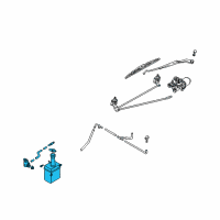 OEM 2003 Kia Spectra Windshield Washer Tank Assembly Diagram - 0K2C167480DS
