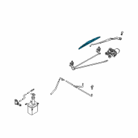 OEM 2000 Kia Sephia 19" Wiper Blade Diagram - 00009ADU19KA