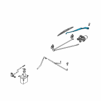 OEM 2000 Kia Spectra Front Windshield Wiper Arm Diagram - 0K2AA67321