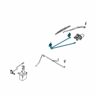 OEM Kia Link Assembly-Front WIPER Diagram - 0K2AA67360D