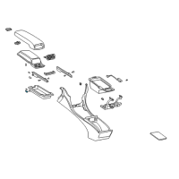 OEM 2004 Lexus LS430 Box Assy, Console, Rear Diagram - 58910-50010