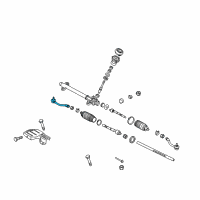 OEM 2013 Hyundai Veloster End Assembly-Tie Rod, RH Diagram - 56820-3X090