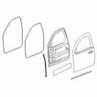 OEM 2016 Chevrolet Silverado 3500 HD Front Weatherstrip Diagram - 20964208