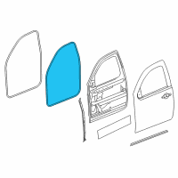 OEM GMC Sierra 2500 HD Door Weatherstrip Diagram - 23286279