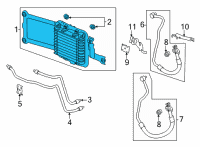 OEM Acura Cooler Assembly Atf Diagram - 25500-6T2-003