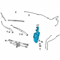 OEM 2021 Jeep Compass Reservoir-Windshield Washer Diagram - 68349617AA