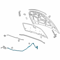 OEM Chevrolet Cruze Limited Release Cable Diagram - 96994962