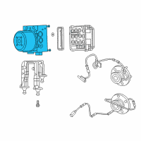 OEM 2016 Chrysler 300 Anti-Lock Brake Control Unit Diagram - 68258639AA