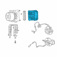 OEM 2012 Chrysler 300 Anti-Lock Brake Control Module Diagram - 68154647AA