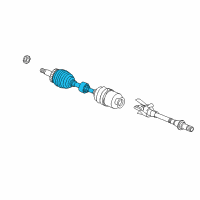 OEM 2015 Hyundai Santa Fe Boot Kit-Front Axle Wheel Side LH Diagram - 49581-2W200