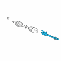 OEM 2013 Hyundai Santa Fe Sport Bearing Bracket & Shaft Assembly Diagram - 49560-2W650