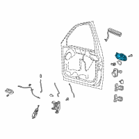 OEM Lincoln Blackwood Handle, Outside Diagram - 5C6Z-1622404-AAPTM