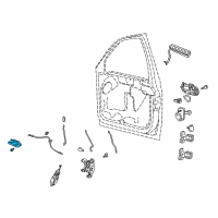 OEM Lincoln Blackwood Handle, Inside Diagram - F75Z-7822601-AAA