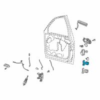 OEM 1998 Ford F-150 Upper Hinge Diagram - F65Z-1522800-AA