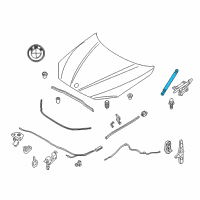 OEM 2014 BMW X1 Gas Pressurized Spring Diagram - 41-61-2-990-344