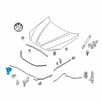 OEM 2014 BMW X1 Hood Catch Diagram - 51-23-2-990-367