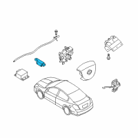 OEM 2007 Infiniti G35 Sensor-Air Bag Front Center Diagram - 98581-1PA8A