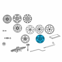 OEM 2008 Toyota Matrix Wheel, Alloy Diagram - 42611-AB041