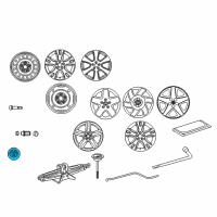 OEM Toyota Matrix Center Cap Diagram - 42603-AB020