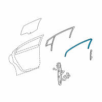 OEM 2010 Chevrolet Malibu Weatherstrip, Rear Side Door Window Inner Diagram - 20856460