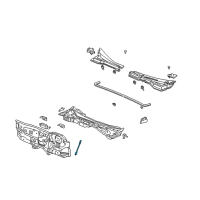 OEM 2003 Honda Civic Rod, Brake Pedal Support Diagram - 74232-S5A-000