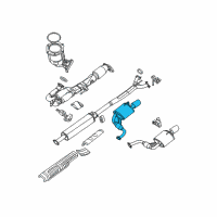 OEM 2014 Nissan Maxima Exhaust, Main Muffler Assembly Diagram - 20100-ZY70A