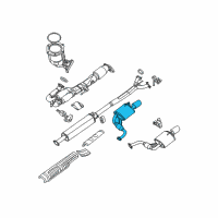 OEM 2012 Nissan Maxima Exhaust, Main Muffler Assembly Diagram - 20100-ZY70A