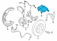 OEM Cadillac CT4 Caliper Diagram - 13524681