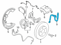 OEM 2020 Cadillac CT4 Brake Hose Diagram - 84760149