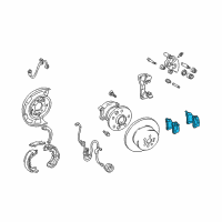 OEM 2002 Toyota Camry Rear Pads Diagram - 04466-33090