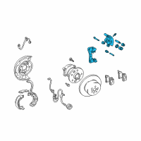 OEM Lexus ES330 Rear Driver Disc Brake Cylinder Assembly Diagram - 47750-33210