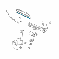 OEM Lexus SC430 Wiper Blade Rubber Diagram - 85214-0E140