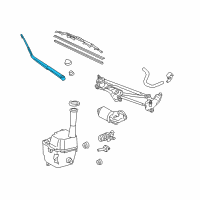 OEM 2014 Toyota Sienna Wiper Arm Diagram - 85221-08020