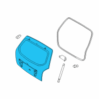 OEM 2005 Hyundai Tucson Panel Assembly-Tail Gate Diagram - 73700-2E110