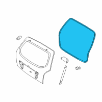 OEM 2009 Hyundai Tucson Weatherstrip-Tail Gate Opening Diagram - 87321-2E000