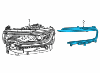 OEM Jeep Wagoneer HEADLAMP Diagram - 68504928AC