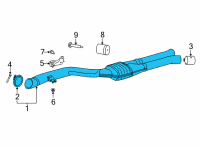 OEM 2022 Toyota GR Supra Front Pipe Diagram - 17410-WAA03