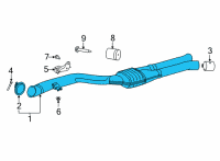 OEM Toyota GR Supra Front Pipe Diagram - 17410-WAA03