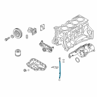 OEM Hyundai Genesis Coupe Oil Level Gauge Guide Diagram - 26612-2C000