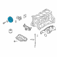 OEM 2014 Hyundai Genesis Coupe Pulley-Damper Diagram - 23124-2C050