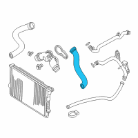 OEM 1999 BMW Z3 Radiator Hose - Upper Diagram - 11-53-1-716-641