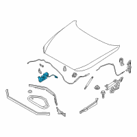 OEM 2017 BMW 328d xDrive Right Lower Hood Lock Diagram - 51-23-7-242-549