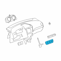 OEM 2009 Saturn Vue Heater & Air Conditioner Control Assembly Diagram - 20829245