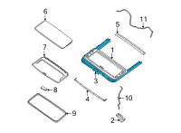 OEM Nissan Frontier MOTOR ASSY-SUNROOF Diagram - 91295-9BN1B