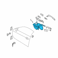 OEM 2015 Infiniti QX50 Front Door Lock & Remote Control Assembly, Right Diagram - 80500-1BA0A