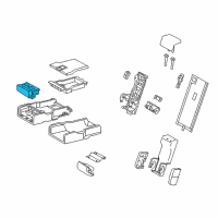 OEM 2017 Lexus RX350 Cup Holder Assembly Diagram - 66990-0E020-C0