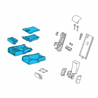 OEM 2021 Lexus RX350 Rear Seat Armrest Assembly, Center Diagram - 72830-0E300-A4