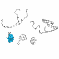 OEM 2008 Pontiac Grand Prix Reservoir Kit, P/S Fluid Diagram - 88964568