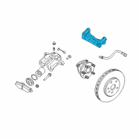 OEM 2006 Cadillac STS Caliper Mount Diagram - 88957163